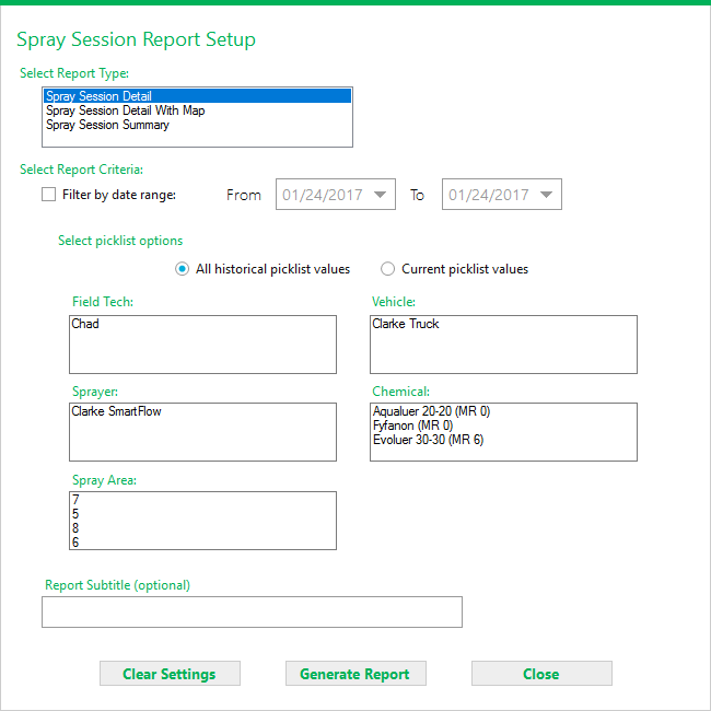 ULV Spray Session Report