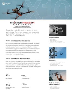 Frontier Precision Skydio X10 Flyer Page 1