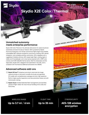 Frontier Precision Skydio X2E Color Thermal Flyer Page 1